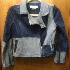 Girls Denim Moto Jacket